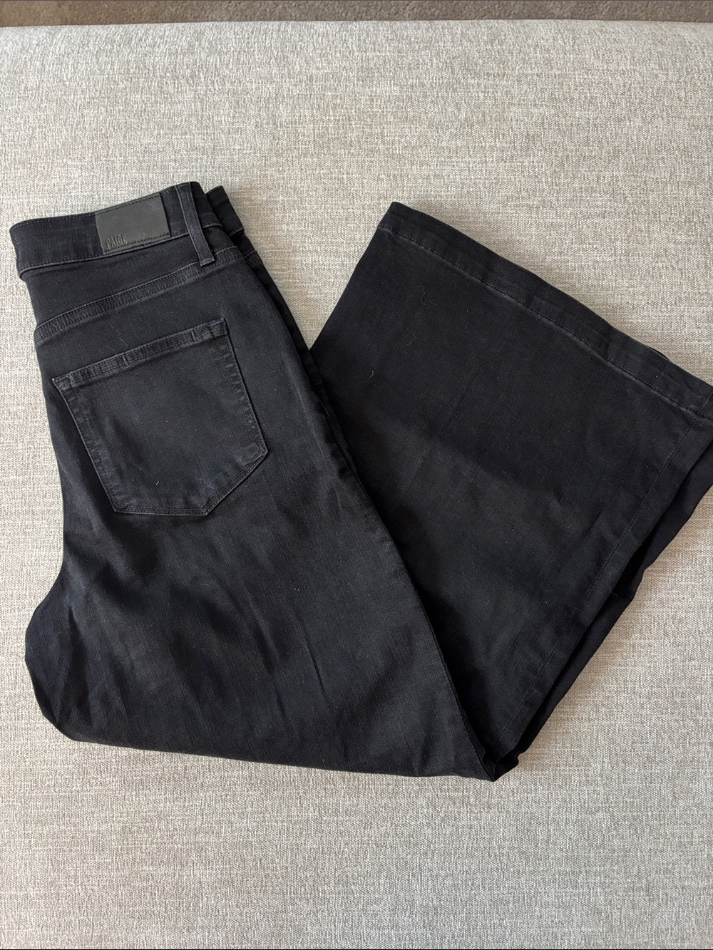 Paige wide leg black jeans -size 26